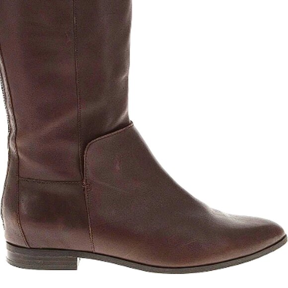 Burgundy Leather Riding Boots by Nine West / Size 8 1/2 - Picture 7 of 10